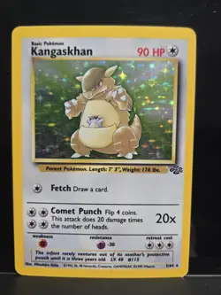 Vintage 1999 POKEMON JUNGLE 5/64 KANGASKHAN HOLO - LP - Image 1