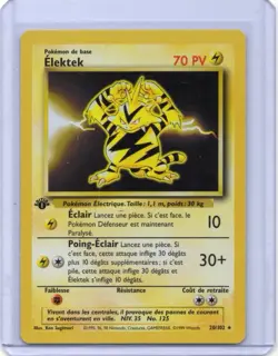 Carte Pokemon - Elektek - 20/102 - Set de Base Edition 1 - 1999 - Image 1