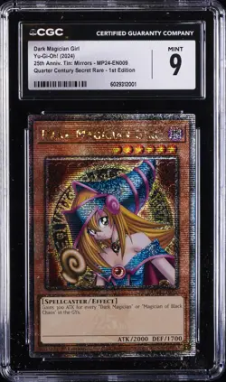 2024 YU-GI-OH! MP24-25TH ANV TIN: DUELING MIRRORS DARK MAGICIAN GIRL CGC 9 - Image 1
