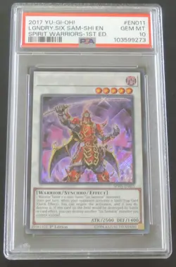 PSA 10 2017 YU-GI-OH LEGENDARY SIX SAMURI SHIEN EN011 1ST EDTION SPIRIT WARRIORS - Image 1