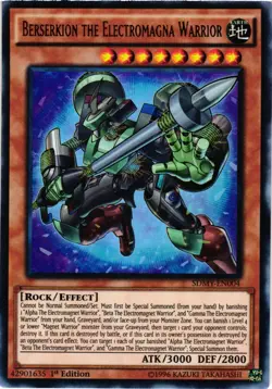 Yugioh Berserkion the Electromagna Warrior SDMY-EN004 Ultra Rare 1st Ed NM - Image 1