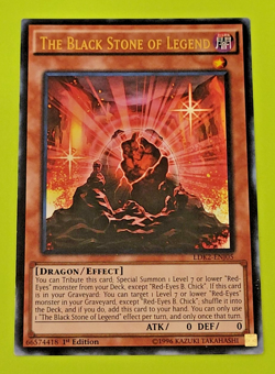 Yu-Gi-Oh The Black Stone of Legend 1st Edition Ultra Rare LDK2-ENJ05 Played - Image 1