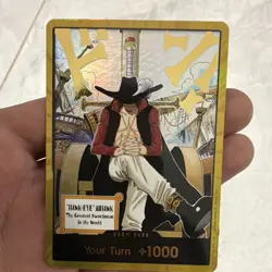 Bandai Hawk-Eye Mihawk Gold Don Card One Piece CCG Card - Image 1