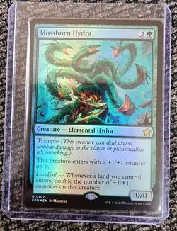 Mossborn Hydra Foundations Foil Rare Card MTG NM #107 - Image 1