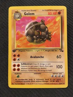Pokemon TCG Golem Fossil, 1st Edition Uncommon Card 36/62 - Image 1