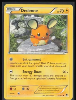 Dedenne Normal 34/111 Pokemon XY - Furious Fists LP Pokemon Card - Image 1