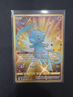 Pokemon TCG Celebrations Mew Gold Holo Secret Rare Card 025/025 NM/Mint - Image 1