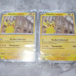 Pikachu At The Museum UK Promo Oversize Card x 2 New Sealed Pokemon Cards - Image 1
