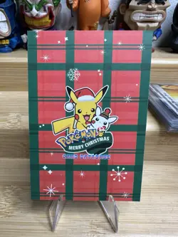 Mario Pikachu Green Holo Foil Pokemon 2024 Card Database Merry Christmas - Image 2