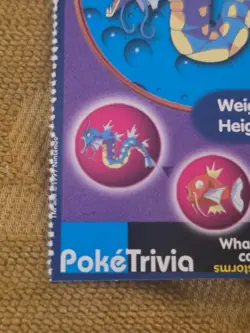 Gyarados Pokemon Poketrivia MewTwo Movie Card Burger King Vintage - Image 3