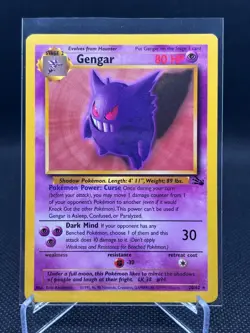 Gengar 20/62 - Pokemon Fossil Unlimited Rare Card Non Holo NM - Image 1