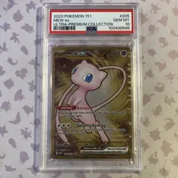Pokemon Mew ex Full Art 151 UPC Gold Metal Promo Card 205/165 - PSA 10 - Image 1