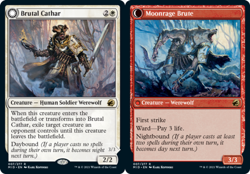 x4 Brutal Cathar // Moonrage Brute R MTG Innistrad: Midnight Hunt M/NM, English - Image 1