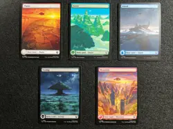 MTG Avatar The Last Airbender Full Art Basic Land Set of 5. #287-291. Non Foil - Image 1