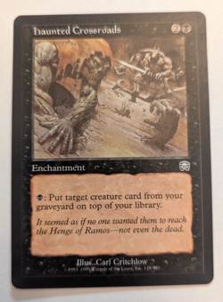 Magic Mtg Mercadian Masques Haunted Crossroads near mint - Image 1