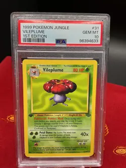 Pokemon Vileplume Jungle 1st Edition Non Holo Rare #31/64 PSA 10 Gem Mint - Image 1