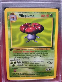 Pokemon Vileplume Jungle 1st Edition Non Holo Rare #31/64 PSA 10 Gem Mint - Image 2