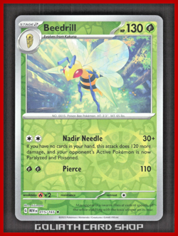 Beedrill 015/165 Reverse Holo - Sv: 151 Pokemon TCG - Image 1