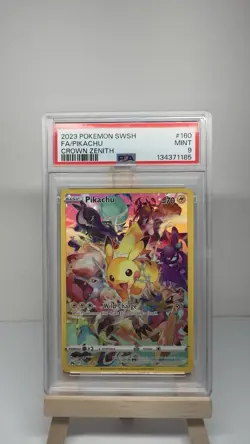 Pokemon TCG Pikachu Crown Zenith Holo Card 160/159 Mint 9 Secret Rare - Image 1