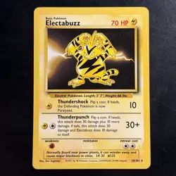 Pokemon Vintage Electabuzz 020/102 Base Set 1999 WotC Non-Holo Rare - Image 1