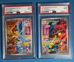 🦌 PSA 9 Pair - DEERLING 165 and SAWSBUCK 166 - 2024 Pokemon Temporal Forces 📈 - Image 1