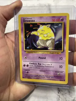 Drowzee - 49/102 - Common - Unlimited Edition NM English Pokemon Base Set Vtg - Image 2