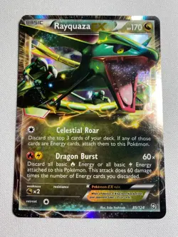 Rayquaza EX - Dragons Exalted 85/124 Pokemon TCG - MP - Image 1