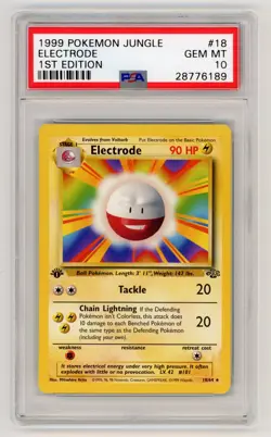 Pokemon Jungle 1999 1st Edition Electrode PSA 10 Gem Mint 18/64 - Image 1