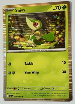 Pokemon TCG - Snivy - 001/086 - 2025 S&V: Black Bolt BLk En- Horizontal Holofoil - Image 3