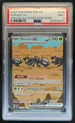 2024 Pokemon Surging Sparks Durant Ex Full Art #236/191 PSA 9 - Image 1