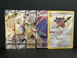 Pokemon Shining Fates Shiny Vault Lot Rillaboom VMAX V Falinks V Perrserker - Image 1