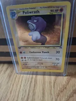 2001 Pokemon Neo Discovery Poliwrath Holo 1ST EDITION #9 - Image 1