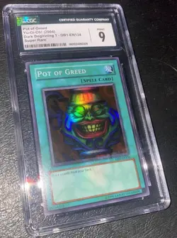 Pot of Greed 2004 Yu-Gi-Oh! Dark Beginning 1 DB1-EN134 CGC 9 Mint Super Rare - Image 5