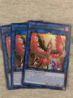 3x Knightmare Phoenix 1st Edition Ultra Rare RA03-EN042 Yu-Gi-Oh! - Image 1