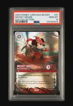 Disney Lorcana Mickey Mouse Brave Little Tailor Promo Holo PSA 10 1 - Image 2