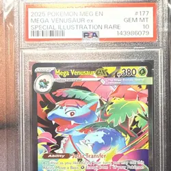 2025 POKEMON MEG EN-MEGA EVOLUTION 177 MEGA VENUSAUR EX SIR PSA 10 - Image 5