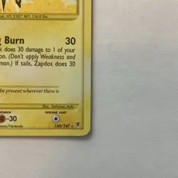 Pokemon Zapdos LV.30 Secret Rare Holo Supreme Victors 150/147 TCG 2009 English - Image 5