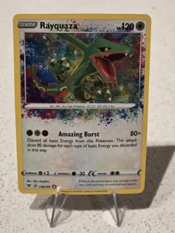 Rayquaza Pokemon 138/185 - SWSH04: Vivid Voltage - Amazing Rare NM - Image 1