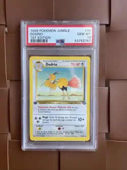 1999 Pokemon Jungle TCG Dodrio #34 1st Edition PSA 10 - Image 2