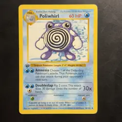 Pokemon Vintage First Edition Poliwhirl 038/102 Base Set (Shadowless) Wotc 1999 - Image 1