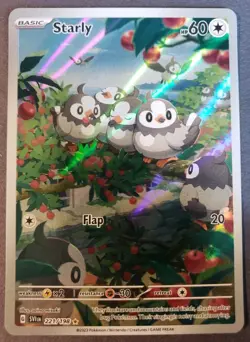 Pokemon - Starly - 221/198 - Scarlet and Violet - Illustration Rare - Near Mint - Image 1