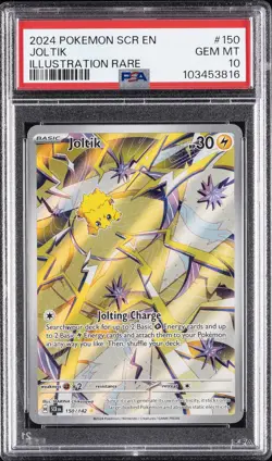2024 POKEMON SCR EN-STELLAR CROWN ILLUSTRATION RARE #150 JOLTIK PSA 10 - Image 1
