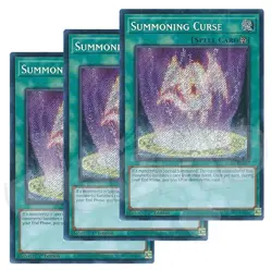 Yugioh - Summoning Curse x 3 - 1st Edition Secret Rare NM - Free Holo Card - Image 1