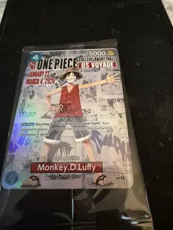 Bandai Namco One Piece CCG Monkey D. Luffy US Voyage Promo P-055 Card - Image 1