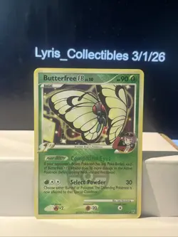 Pokemon TCG Butterfree FB LV.50 Reverse Holo Crosshatch Promo Card LP - Image 1