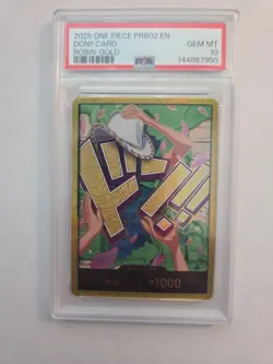 2025 ONE PIECE PRB02 NICO ROBIN-GOLD DON!! CARD PSA 10 - Image 1