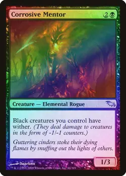 Corrosive Mentor FOIL Shadowmoor HEAVILY PLD Black Uncommon MAGIC CARD ABUGames - Image 1