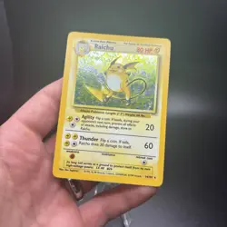 Pokemon Vintage TCG Raichu Base Set Holo Unlimited Rare Card 14/102 LP -g - Image 4