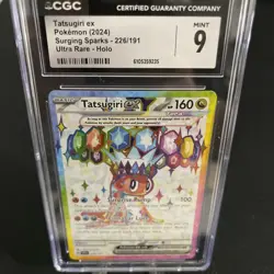 Pokemon TCG Tatsugiri EX Full Art Ultra Rare Card 226/191 Surging Sparks CGC 9 - Image 1