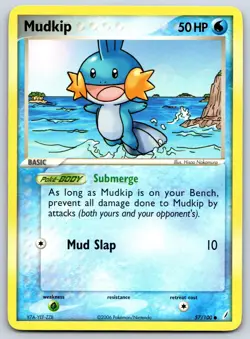 Mudkip - EX Crystal Guardians 57/100 Pokemon Card LP - Image 1